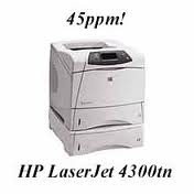 HP 4300TN Network Ready Refurbished Laser Printer 2 Trays Q2433A